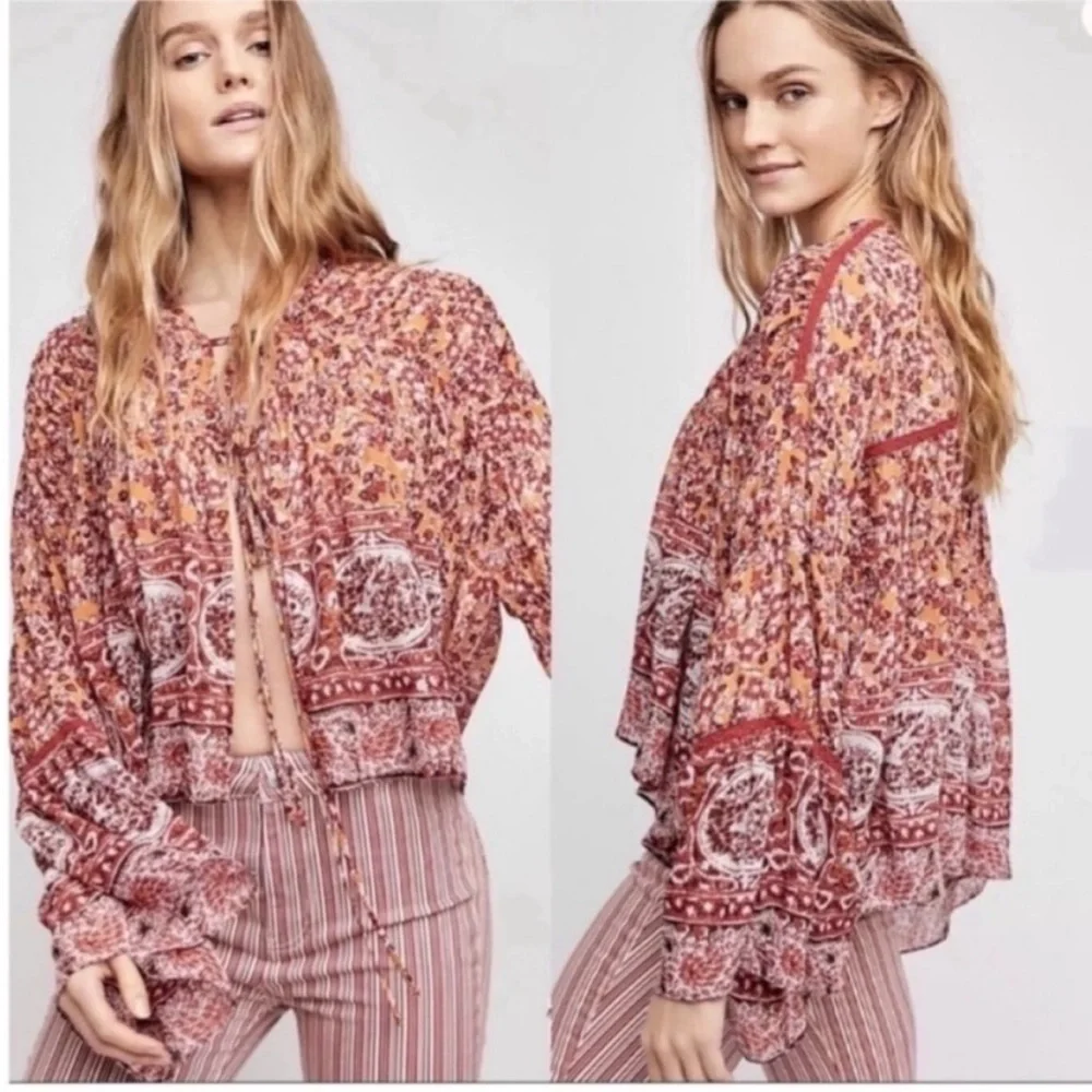 🇺🇸FIRM PRICE🇺🇸Free people Lorriane Tiered Kimono top